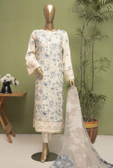 3-PC Unstitched Embroidered Lawn Dastan Slub by HZ Textiles | DSE-03