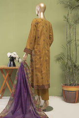3-PC Unstitched Embroidered Lawn Dastan Slub by HZ Textiles | DSE-04