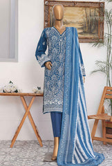 3-PC Unstitched Embroidered Lawn Dastan Slub by HZ Textiles | DSE-05