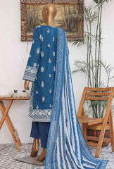 3-PC Unstitched Embroidered Lawn Dastan Slub by HZ Textiles | DSE-05