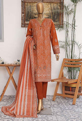 3-PC Unstitched Embroidered Lawn Dastan Slub by HZ Textiles | DSE-06