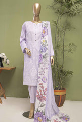 3-PC Unstitched Embroidered Lawn Dastan Slub by HZ Textiles | DSE-07