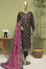 3-PC Unstitched Embroidered Lawn Dastan Slub by HZ Textiles | DSE-09