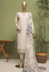 3-PC Unstitched Embroidered Lawn Dastan Slub by HZ Textiles | DSE-12