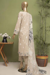 3-PC Unstitched Embroidered Lawn Dastan Slub by HZ Textiles | DSE-12