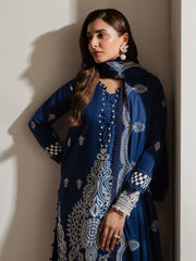 DU-02 | 3Pc Unstitched Suit Winter Embroidered Khaddar Duhu By Parishay