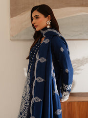 DU-02 | 3Pc Unstitched Suit Winter Embroidered Khaddar Duhu By Parishay