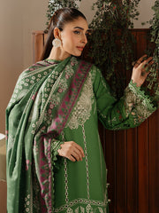 DU-03 | 3Pc Unstitched Suit Winter Embroidered Khaddar Duhu By Parishay