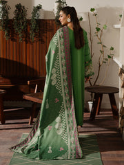 DU-03 | 3Pc Unstitched Suit Winter Embroidered Khaddar Duhu By Parishay