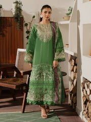 DU-03 | 3Pc Unstitched Suit Winter Embroidered Khaddar Duhu By Parishay