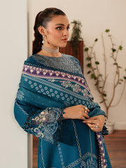 DU-04 | 3Pc Unstitched Suit Winter Embroidered Khaddar Duhu By Parishay