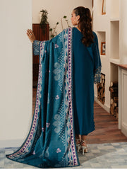 DU-04 | 3Pc Unstitched Suit Winter Embroidered Khaddar Duhu By Parishay