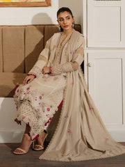 DU-07 | 3Pc Unstitched Suit Winter Embroidered Khaddar Duhu By Parishay