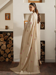 DU-07 | 3Pc Unstitched Suit Winter Embroidered Khaddar Duhu By Parishay
