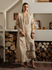 DU-07 | 3Pc Unstitched Suit Winter Embroidered Khaddar Duhu By Parishay