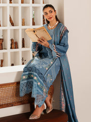 DU-12 | 3Pc Unstitched Suit Winter Embroidered Khaddar Duhu By Parishay