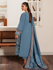 DU-12 | 3Pc Unstitched Suit Winter Embroidered Khaddar Duhu By Parishay