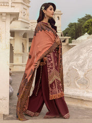 ARSH | 3 Pc Unstitched Suit Kashmiri Hand Wooven Embroidered Shawl Collection Bayaan By Cinq