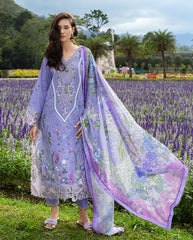 3-PC Unstitched Chikan Embroidered Lawn Hemline By Mushq | Daisy Reverie