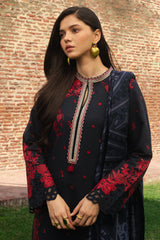 DARYA-D2 | 3Pc Unstitched Suit Winter Embroidered Khaddar By Zara Shahjahan