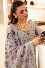 3-PC Unstitched Embroidered Chiffon Dastan By Ramsha | T-405
