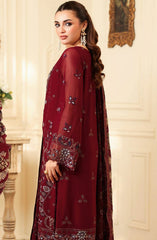 3-PC Unstitched Embroidered Chiffon Dastan By Ramsha | T-404