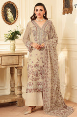 3-PC Unstitched Embroidered Chiffon Dastan By Ramsha | T-401