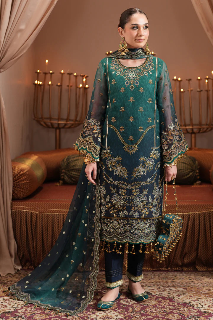 AF-JHLK-04-DEEWANI | 3Pc Unstitched Suit Winter Formals Jhalak By Alizeh