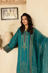 SKC-73 | 3PC Unstitched Suit Lawn Karandi Collection Enchante By Marjjan