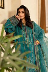 SKC-73 | 3PC Unstitched Suit Lawn Karandi Collection Enchante By Marjjan