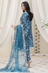 D 01 | 3Piece Stitched Flora Organza Guzel By Amna Khadija