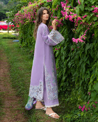 3-PC Unstitched Chikan Embroidered Lawn Hemline By Mushq | Dewdrop Dance