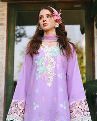 3-PC Unstitched Embroidered Lawn The Secret Garden By Mushq | Dewspell