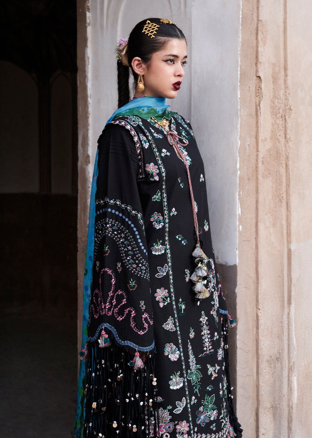 3-PC Unstitched Embroidered Lawn Nirmal By Hussain Rehar | Arzo