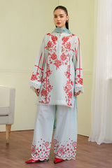 ECLAT-7A | 3Pc Unstitched Suit Embroidered Lawn 25 Coco By Zarashahjahan