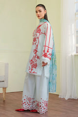 ECLAT-7A | 3Pc Unstitched Suit Embroidered Lawn 25 Coco By Zarashahjahan
