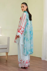 ECLAT-7A | 3Pc Unstitched Suit Embroidered Lawn 25 Coco By Zarashahjahan