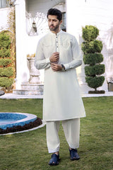 EG -1445 | Semi-Stitched Summer White Series Eid Gala By Riwaj Men Swear