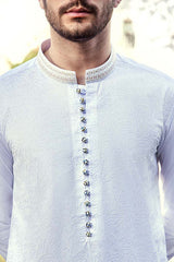 EG -1448 | Semi-Stitched Summer White Series Eid Gala By Riwaj Men Swear