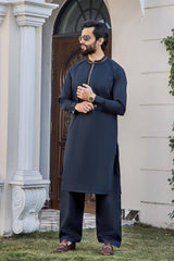 EG -1454 | Semi-Stitched Summer Black & Blue Series Eid Gala By Riwaj Men Swear