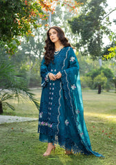 3-PC Unstitched Embroidered Luxury Lawn By Elaf Premium | ELY-06