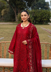 3-PC Unstitched Embroidered Luxury Lawn By Elaf Premium | ELY-10