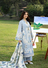 3-PC Unstitched Embroidered Luxury Lawn By Elaf Premium | ELY-1B