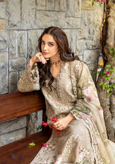 3-PC Unstitched Embroidered Luxury Lawn By Elaf Premium | ELY-2A