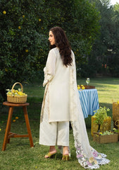 3-PC Unstitched Embroidered Luxury Lawn By Elaf Premium | ELY-3A