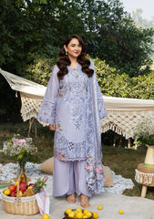 3-PC Unstitched Embroidered Luxury Lawn By Elaf Premium | ELY-3B