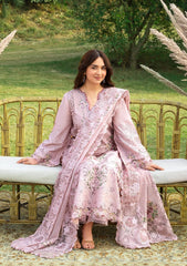 3-PC Unstitched Embroidered Luxury Lawn By Elaf Premium | ELY-4A