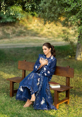 3-PC Unstitched Embroidered Luxury Lawn By Elaf Premium | ELY-4B