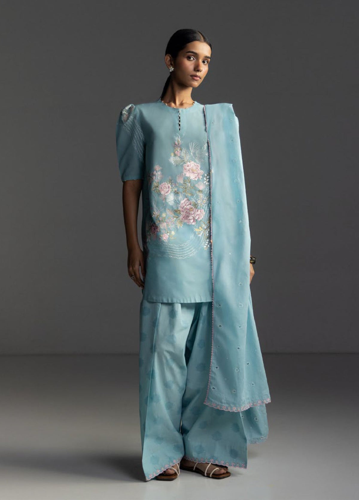 3-PC Unstitched Emroidered Lawn Coco By Zara Shahjahan | EVIA-9B