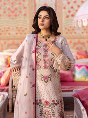 Eileen | 3Pc Unstitched Suit Luxury Lawn 25 Husn e Jahan By Mahnur